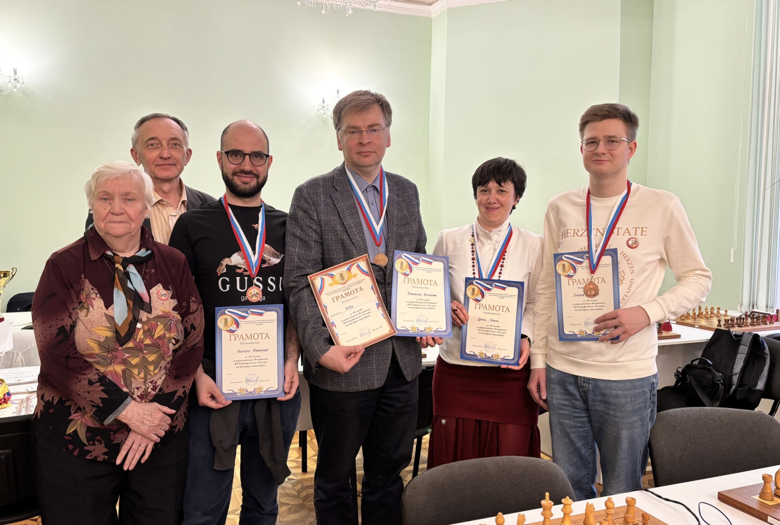 Герценовские спортсмены стали призерами Кубка ФСО профсоюзов «Россия» по шахматам и шашкам