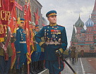 Штрикман Л.Л. Маршал И.С.Конев на Параде Победы. 2022 г. х.м. 140х180 (Panorama).jpg
